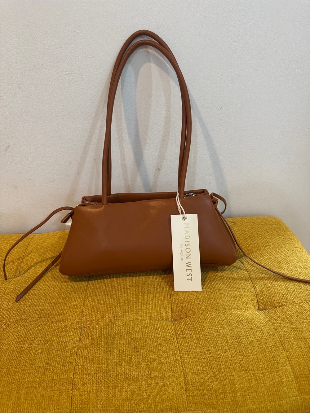 Madison West Cognac Brown Shoulder Bag